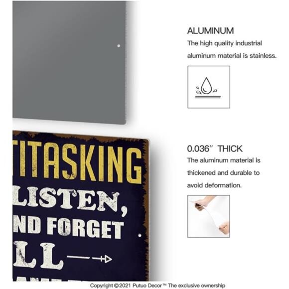 Funny Sarcastic Signs For Man Cave Decor,Retro Garage Metal Tin Sign, Funny Sign - Picture 3 of 7